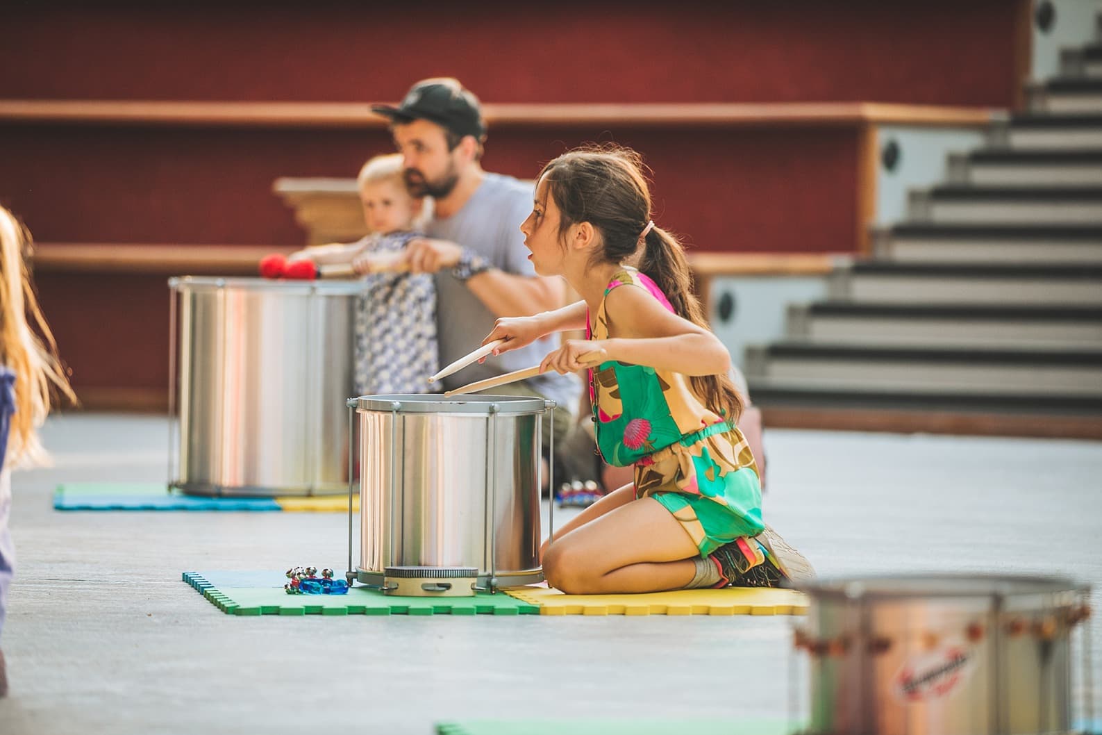 Samba Drumming In Cloud Theatre