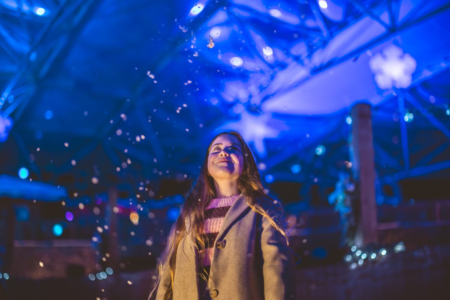 Girl Christmas Serendome night at Bluestone