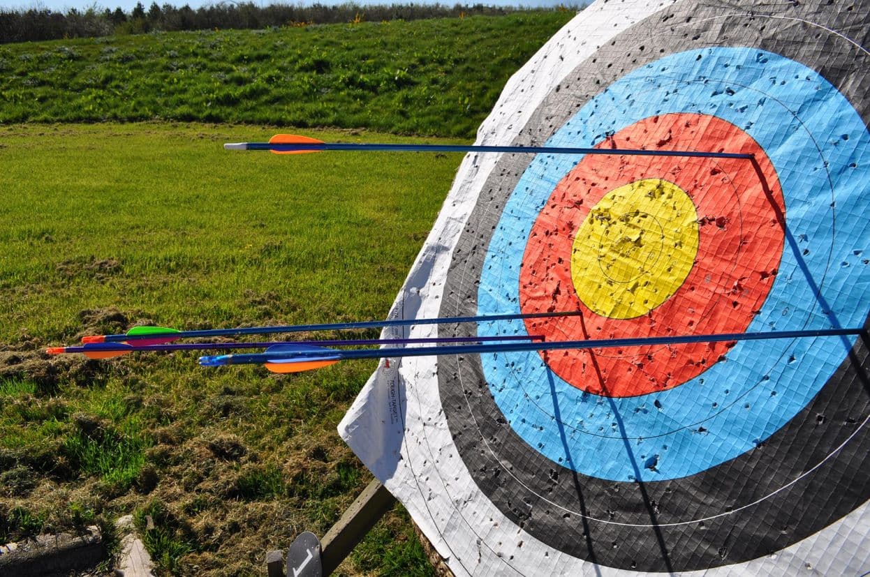 Archery Target With Arrows