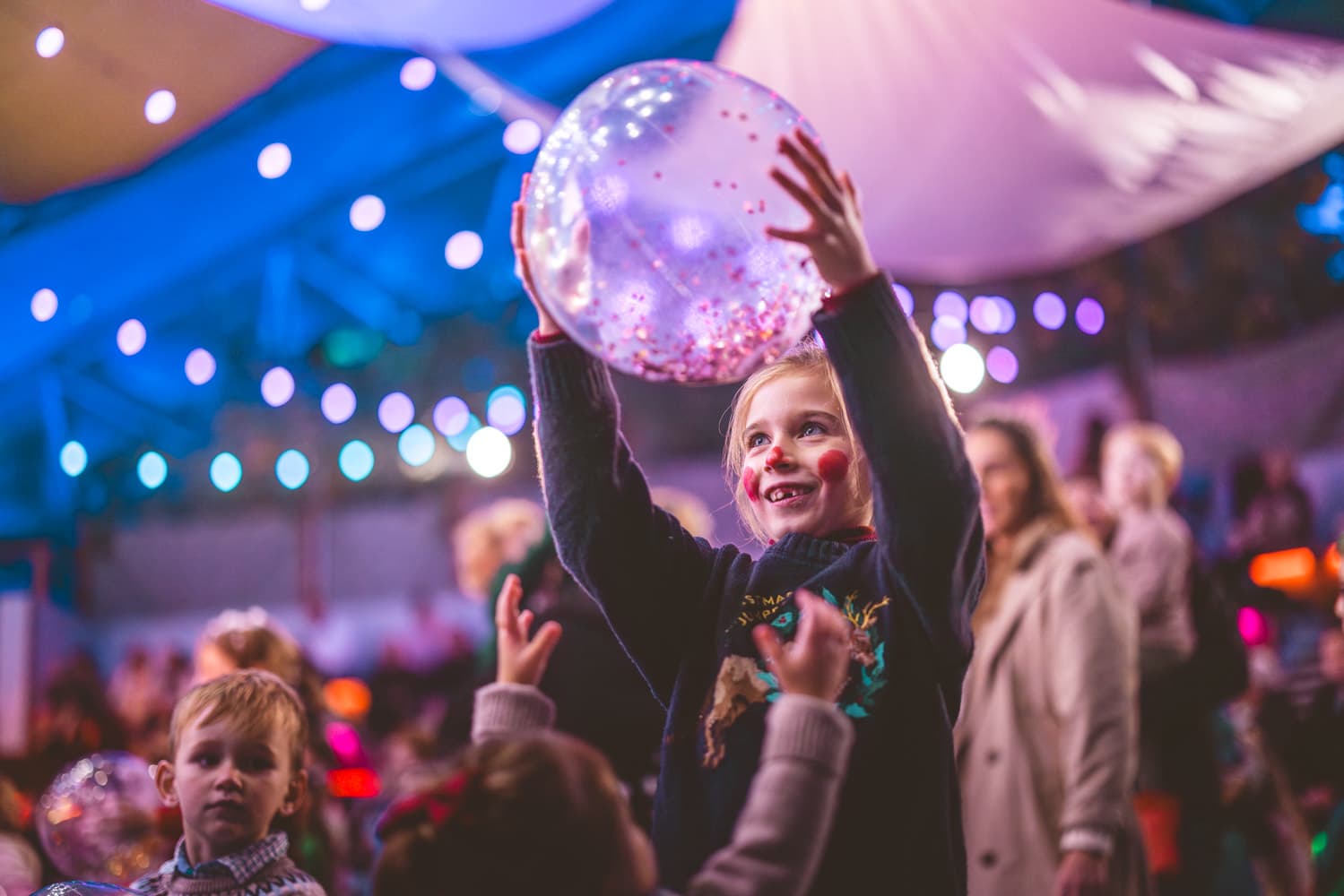 Jingle Jive Serendome girl with ball at Bluestone
