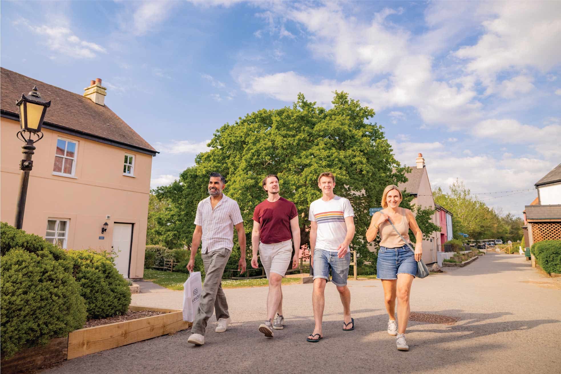 Group Walking In Village