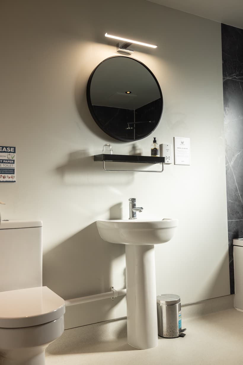Skomer lodge Refurb Sink and Mirror