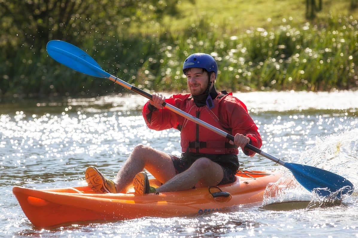 Man Kayaking